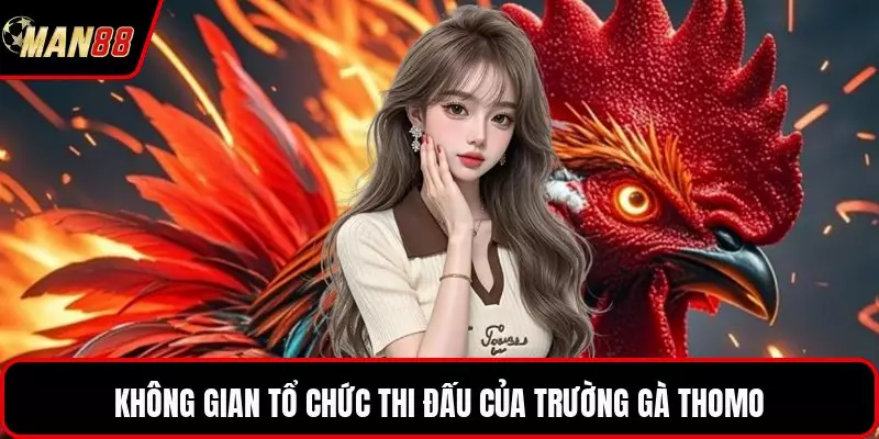 Không gian tổ chức thi đấu của trường gà Thomo